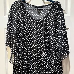 Adele & May Chiffon Polka Dot women’s blouse top - Size M